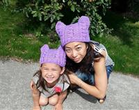 Crochet Mother and Child Cat Hat